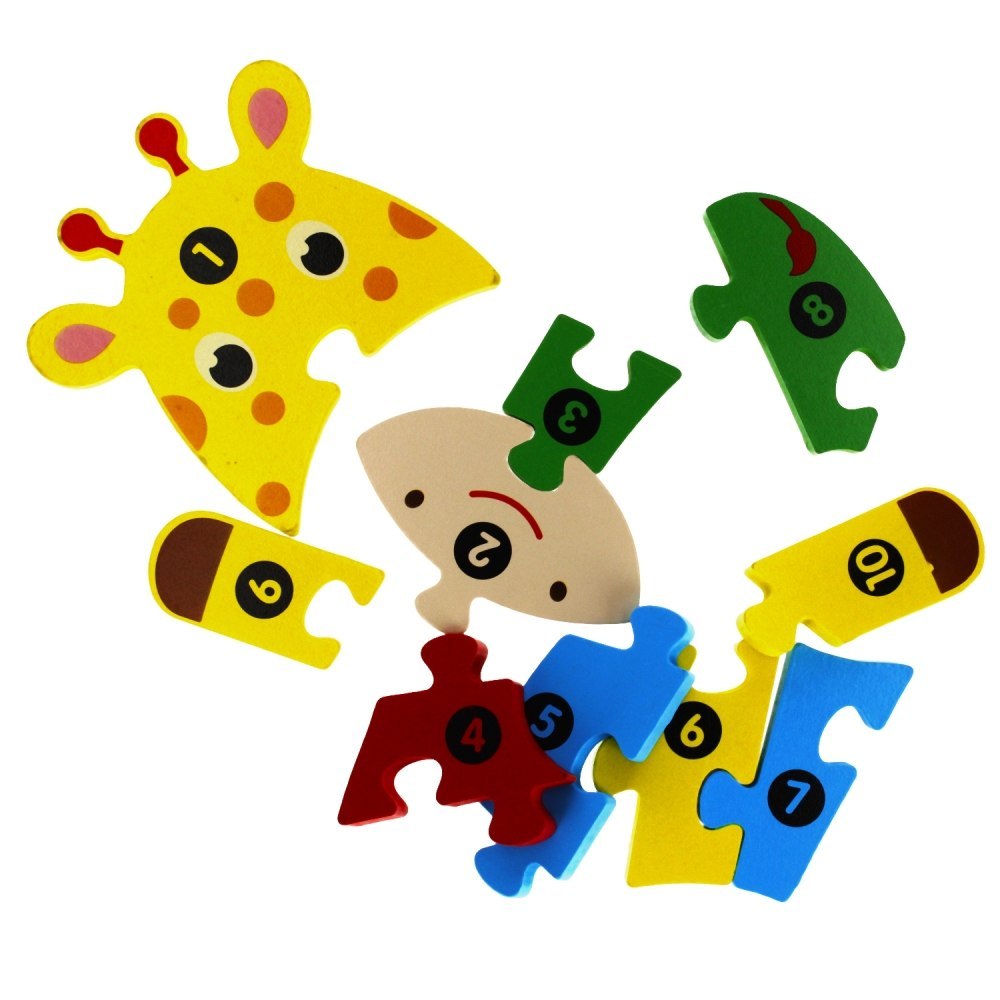 Jigsaw Puzzle WOODEN GIRAFFE 10 PIECES MEGA CREATIVE 474357